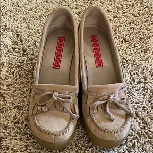 Hot Kiss Tan Moccasin Loafers